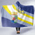 Personalized Curacao Coat of Arms Hooded Blanket Map Flag Style