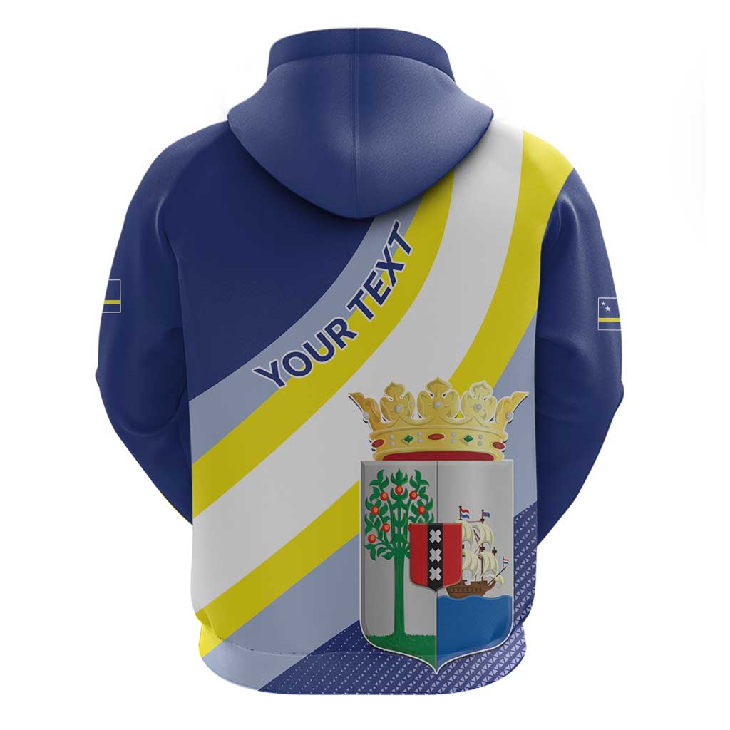 Personalized Curacao Coat of Arms Hoodie Map Flag Style