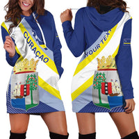 Personalized Curacao Coat of Arms Hoodie Dress Map Flag Style