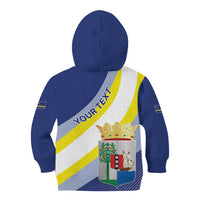 Personalized Curacao Coat of Arms Kid Hoodie Map Flag Style