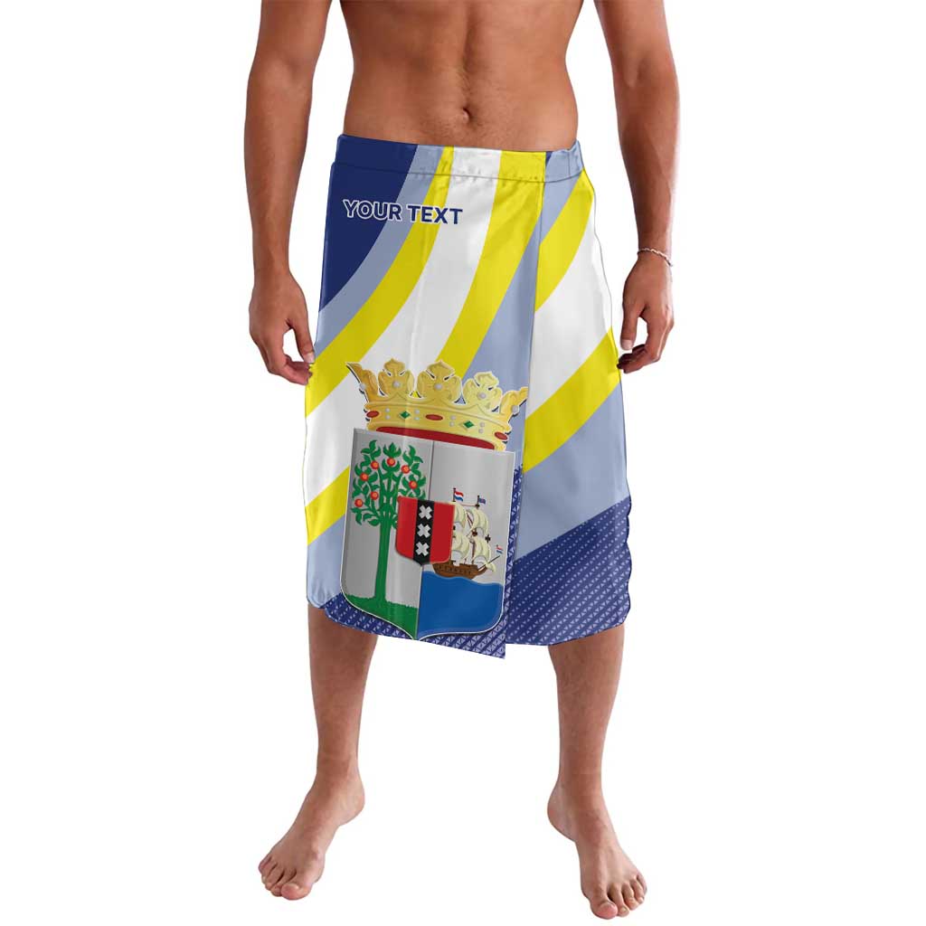 Personalized Curacao Coat of Arms Lavalava Map Flag Style