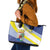 Personalized Curacao Coat of Arms Leather Tote Bag Map Flag Style