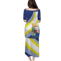 Personalized Curacao Coat of Arms Puletasi Map Flag Style