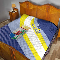 Personalized Curacao Coat of Arms Quilt Map Flag Style