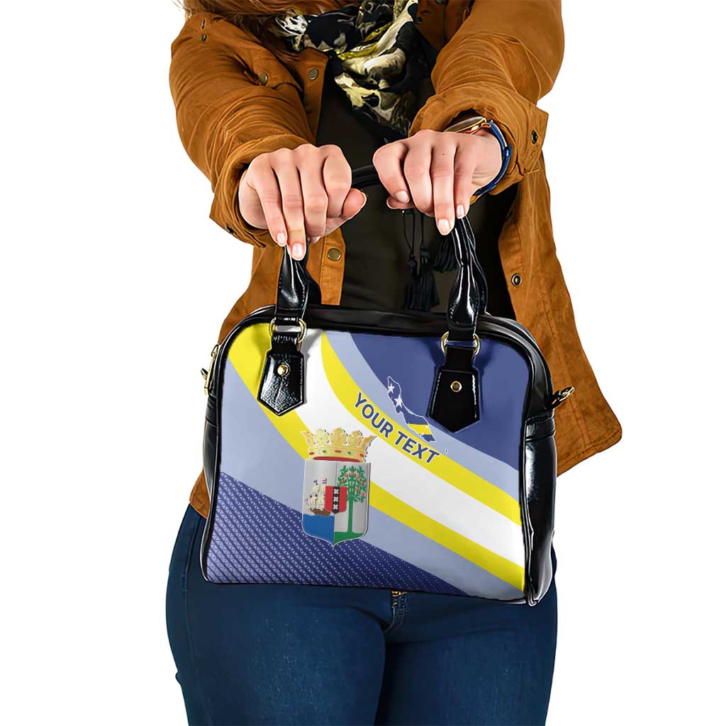 Personalized Curacao Coat of Arms Shoulder Handbag Map Flag Style