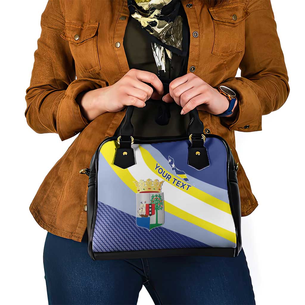 Personalized Curacao Coat of Arms Shoulder Handbag Map Flag Style