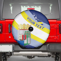 Personalized Curacao Coat of Arms Spare Tire Cover Map Flag Style