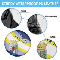 Personalized Curacao Coat of Arms Spare Tire Cover Map Flag Style