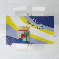 Personalized Curacao Coat of Arms Tablecloth Map Flag Style