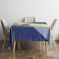 Personalized Curacao Coat of Arms Tablecloth Map Flag Style