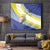Personalized Curacao Coat of Arms Tapestry Map Flag Style