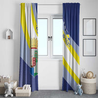Personalized Curacao Coat of Arms Window Curtain Map Flag Style