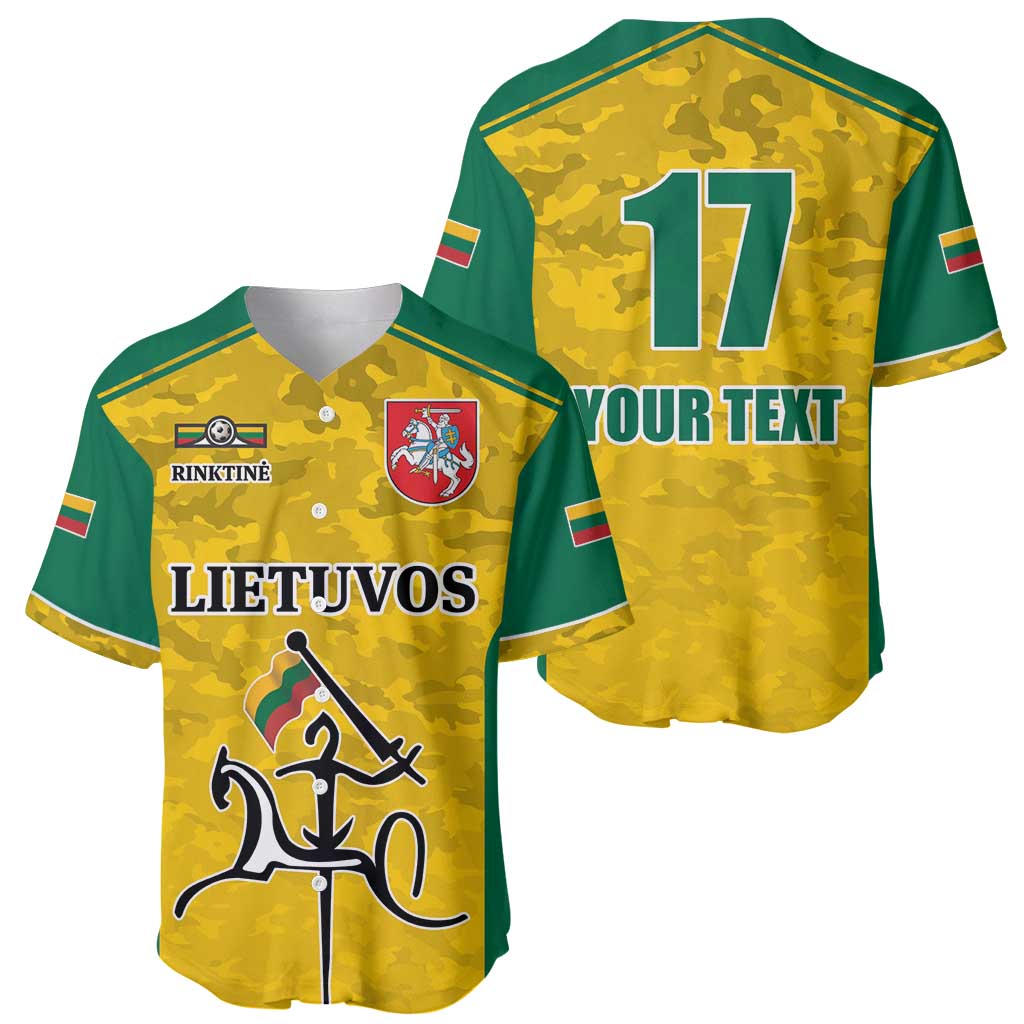 Republic of Lithuania Football Baseball Jersey Sporty Style