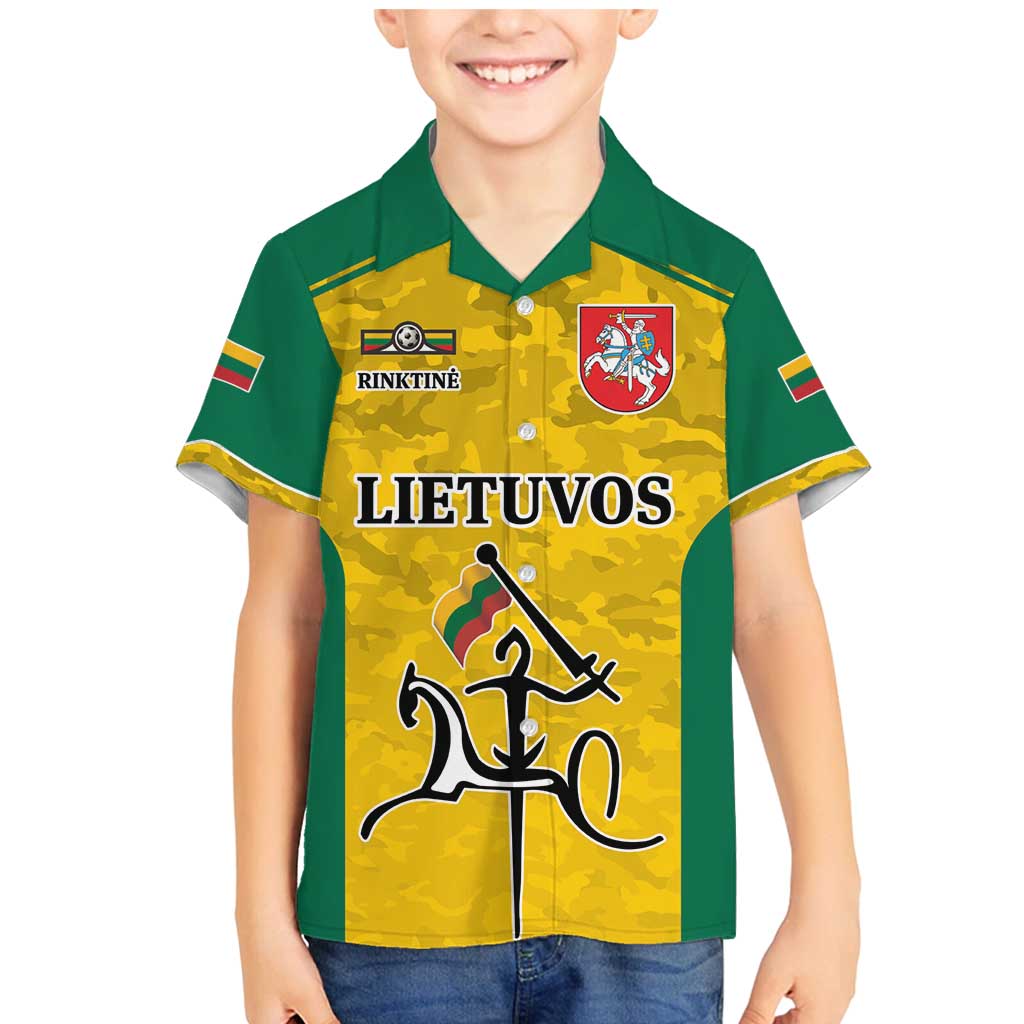 Republic of Lithuania Football Family Matching Mermaid Dress and Hawaiian Shirt Sporty Style