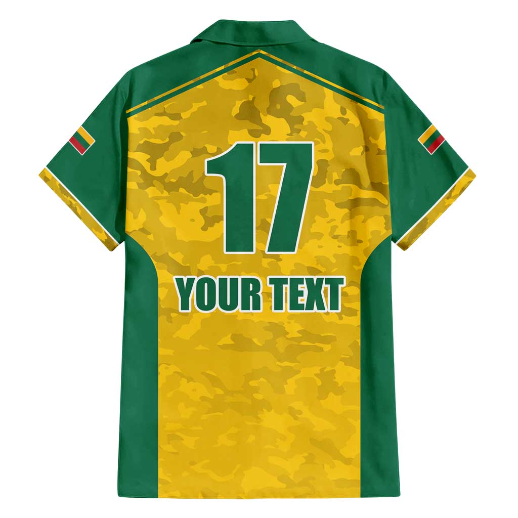 Republic of Lithuania Football Family Matching Short Sleeve Bodycon Dress and Hawaiian Shirt Sporty Style