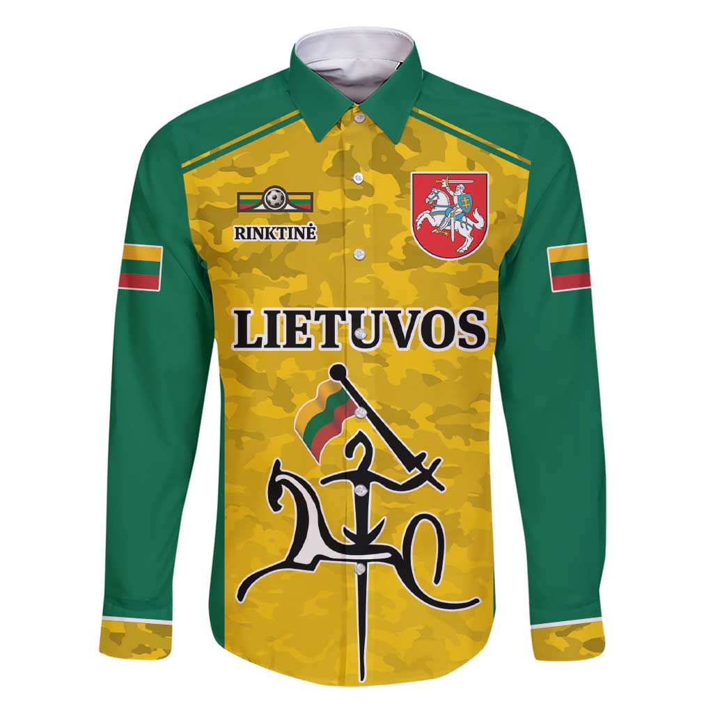 Republic of Lithuania Football Family Matching Short Sleeve Bodycon Dress and Hawaiian Shirt Sporty Style