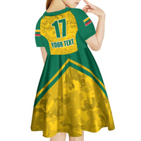 Republic of Lithuania Football Kid Short Sleeve Dress Sporty Style