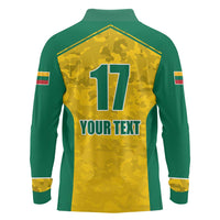 Republic of Lithuania Football Long Sleeve Polo Shirt Sporty Style