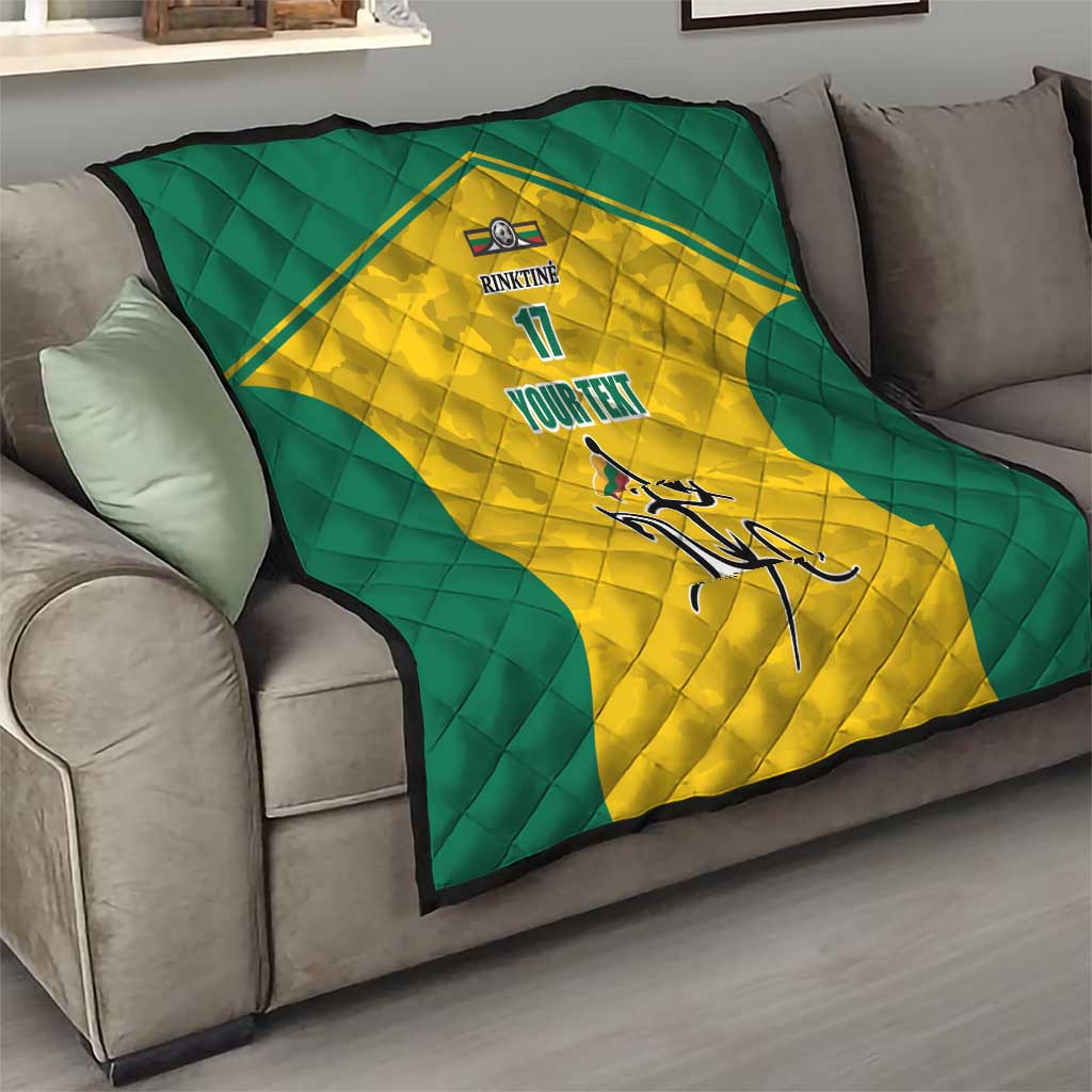 Republic of Lithuania Football Quilt Sporty Style