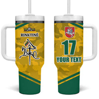 Republic of Lithuania Football Tumbler With Handle Sporty Style LT17 - Wonder Print Shop