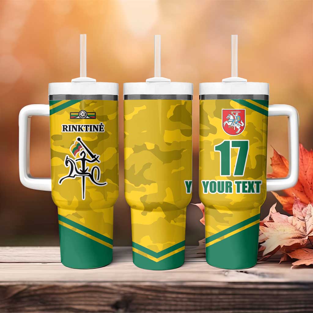 Republic of Lithuania Football Tumbler With Handle Sporty Style LT17 - Wonder Print Shop