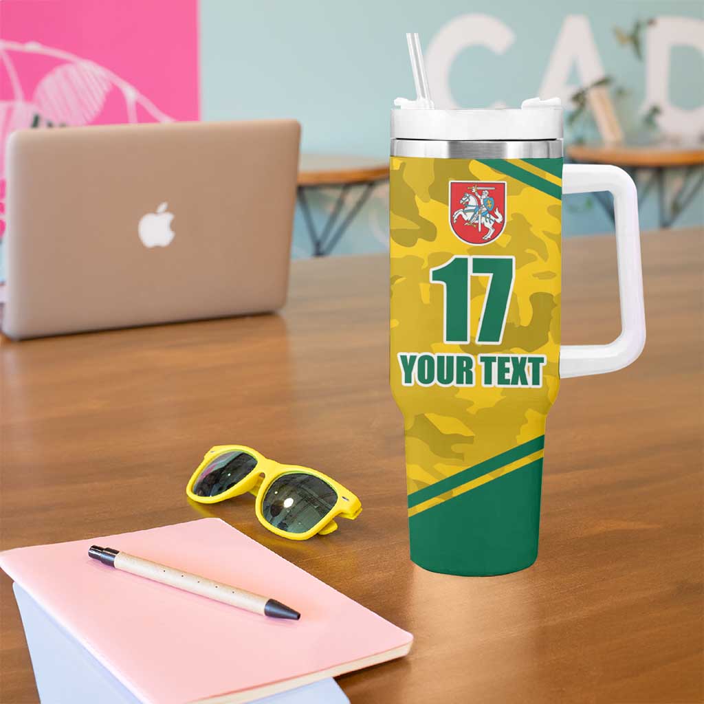 Republic of Lithuania Football Tumbler With Handle Sporty Style LT17 - Wonder Print Shop