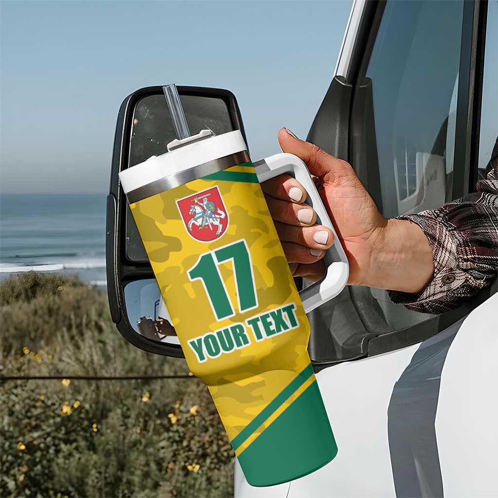 Republic of Lithuania Football Tumbler With Handle Sporty Style LT17 - Wonder Print Shop