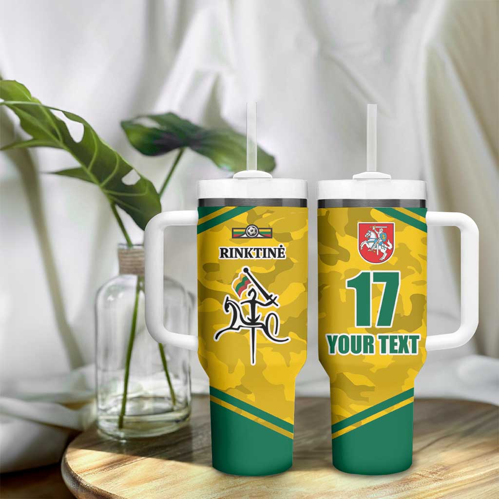 Republic of Lithuania Football Tumbler With Handle Sporty Style LT17 - Wonder Print Shop