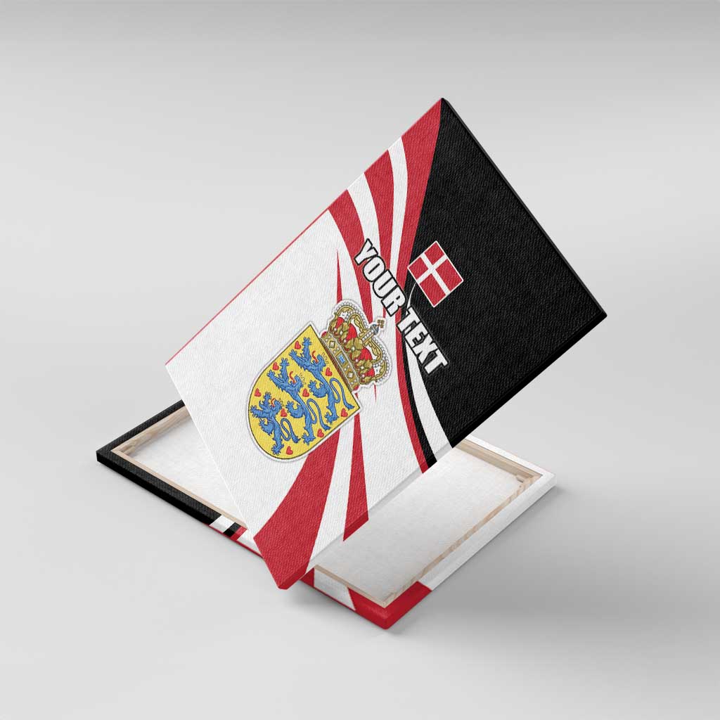 Personalized Danmark Coat of Arms Canvas Wall Art Denmark Three Pale Blue Lions