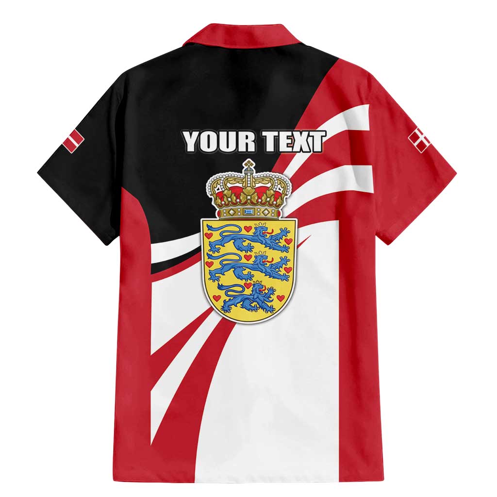 Personalized Danmark Coat of Arms Family Matching Mermaid Dress and Hawaiian Shirt Denmark Three Pale Blue Lions