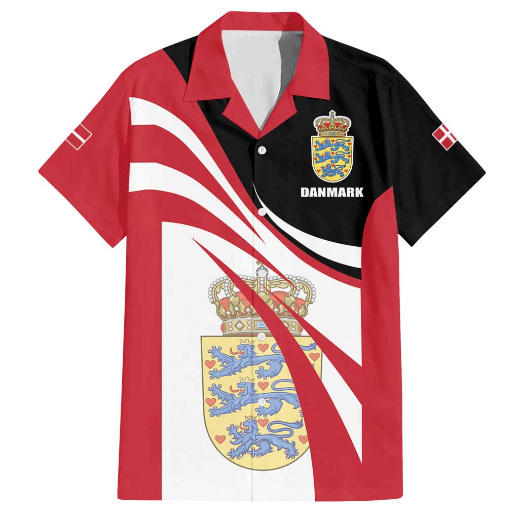 Personalized Danmark Coat of Arms Family Matching Puletasi and Hawaiian Shirt Denmark Three Pale Blue Lions