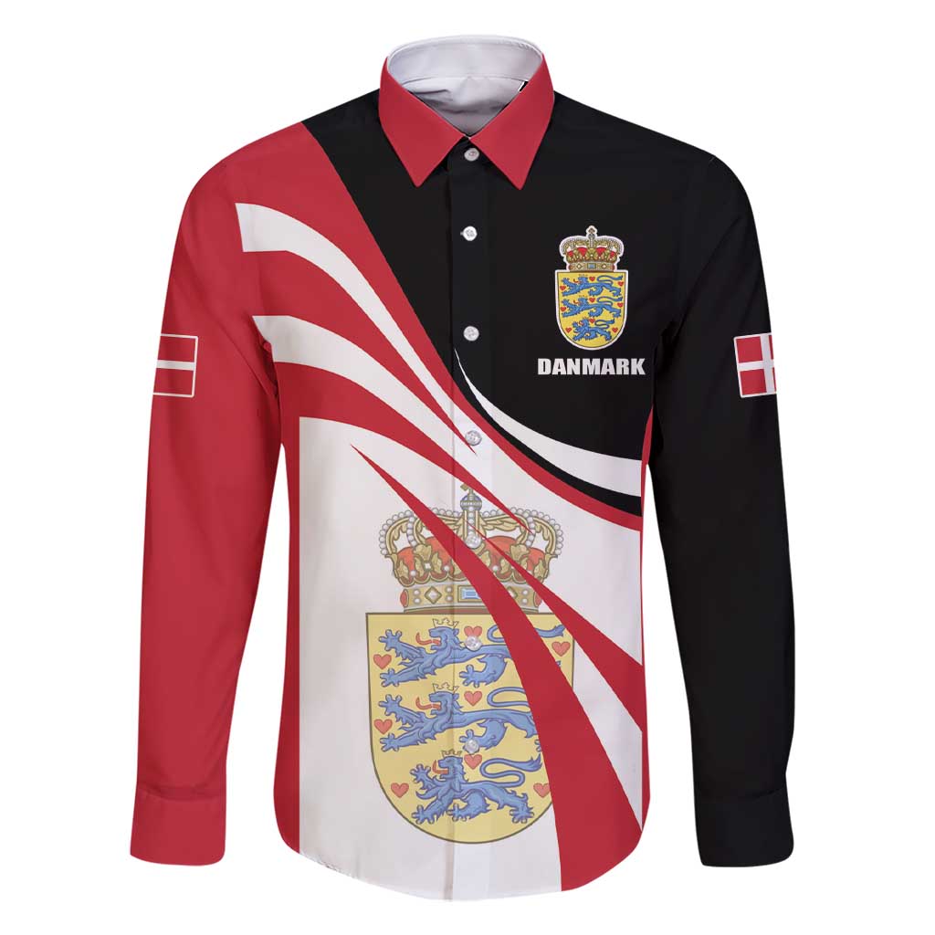 Personalized Danmark Coat of Arms Family Matching Short Sleeve Bodycon Dress and Hawaiian Shirt Denmark Three Pale Blue Lions