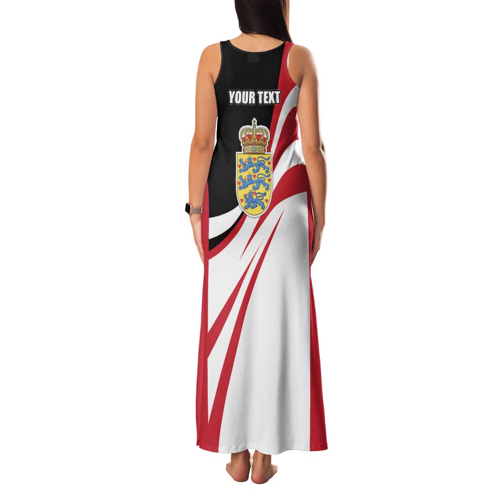 Personalized Danmark Coat of Arms Family Matching Tank Maxi Dress and Hawaiian Shirt Denmark Three Pale Blue Lions