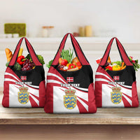 Personalized Danmark Coat of Arms Grocery Bag Denmark Three Pale Blue Lions