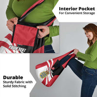 Personalized Danmark Coat of Arms Grocery Bag Denmark Three Pale Blue Lions