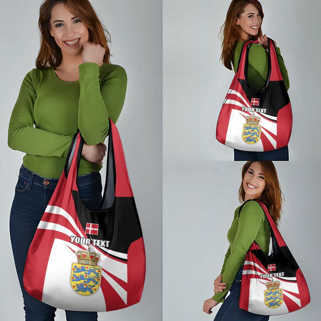 Personalized Danmark Coat of Arms Grocery Bag Denmark Three Pale Blue Lions