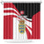 Personalized Danmark Coat of Arms Shower Curtain Denmark Three Pale Blue Lions