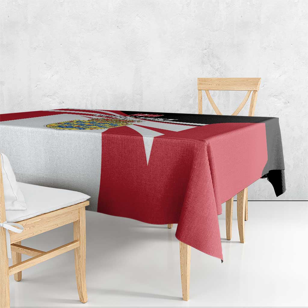 Personalized Danmark Coat of Arms Tablecloth Denmark Three Pale Blue Lions