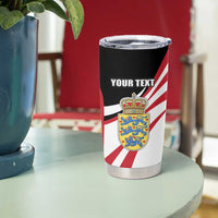 Personalized Danmark Coat of Arms Tumbler Cup Denmark Three Pale Blue Lions