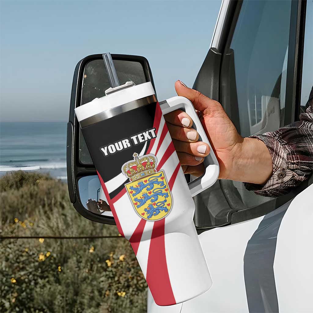 Personalized Danmark Coat of Arms Tumbler With Handle Denmark Three Pale Blue Lions