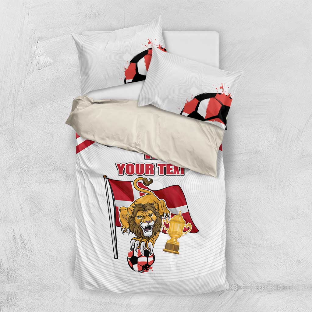 Custom Danmark Football Go Champions Bedding Set Denmark Sporty Style