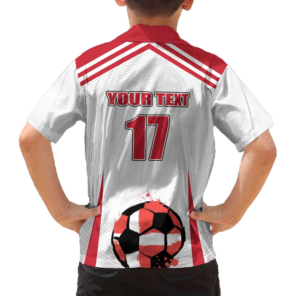 Custom Danmark Football Go Champions Family Matching Off The Shoulder Long Sleeve Dress and Hawaiian Shirt Denmark Sporty Style