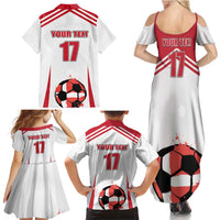 Custom Danmark Football Go Champions Family Matching Summer Maxi Dress and Hawaiian Shirt Denmark Sporty Style