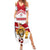 Custom Danmark Football Go Champions Family Matching Summer Maxi Dress and Hawaiian Shirt Denmark Sporty Style