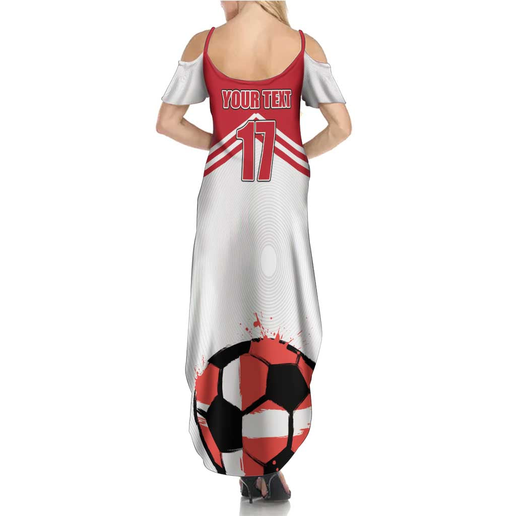 Custom Danmark Football Go Champions Family Matching Summer Maxi Dress and Hawaiian Shirt Denmark Sporty Style