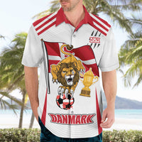 Custom Danmark Football Go Champions Hawaiian Shirt Denmark Sporty Style