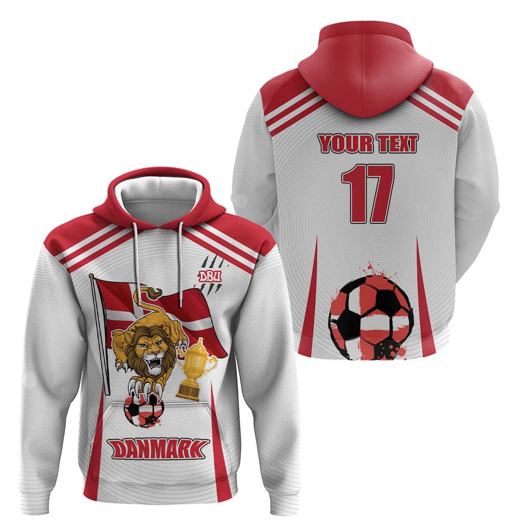 Custom Danmark Football Go Champions Hoodie Denmark Sporty Style