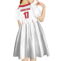 Custom Danmark Football Go Champions Kid Short Sleeve Dress Denmark Sporty Style