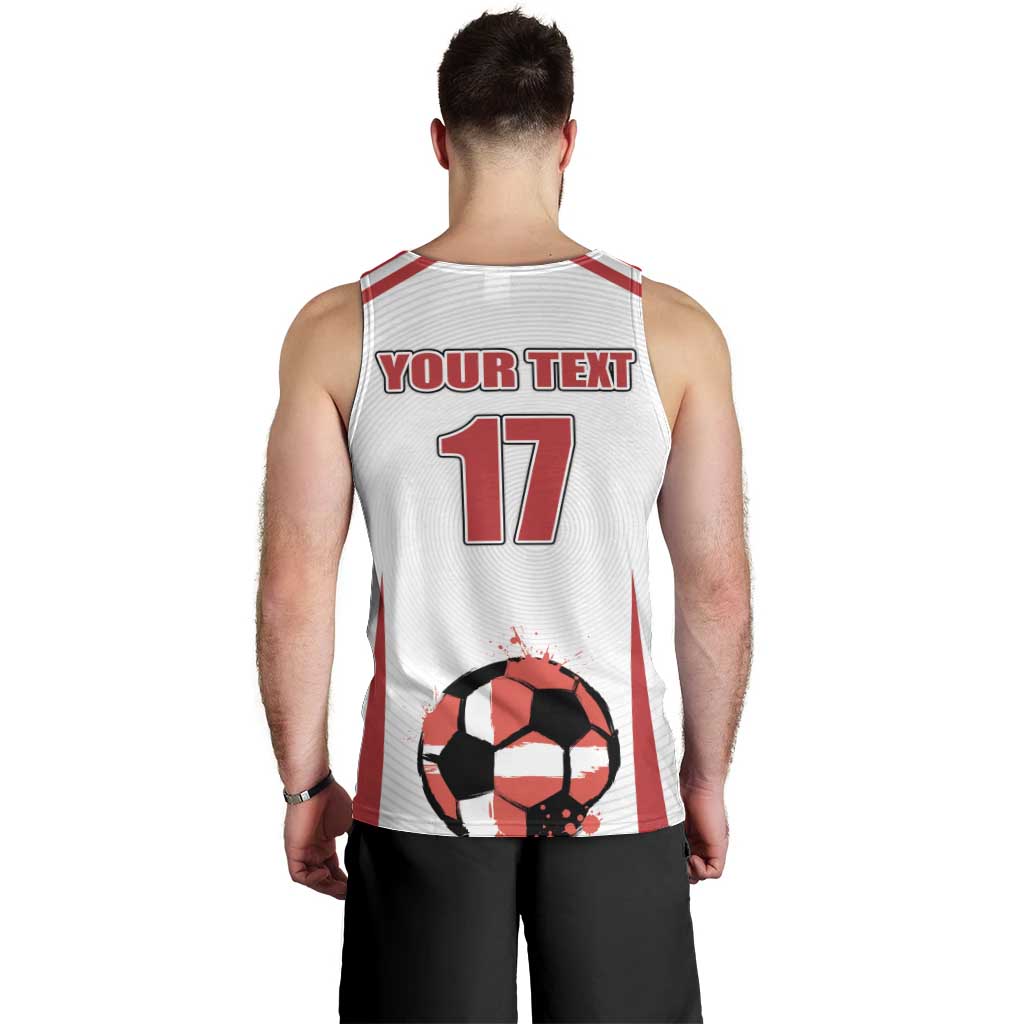 Custom Danmark Football Go Champions Men Tank Top Denmark Sporty Style