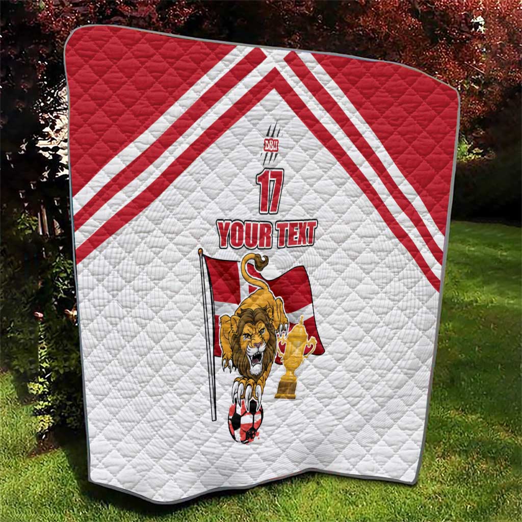Custom Danmark Football Go Champions Quilt Denmark Sporty Style